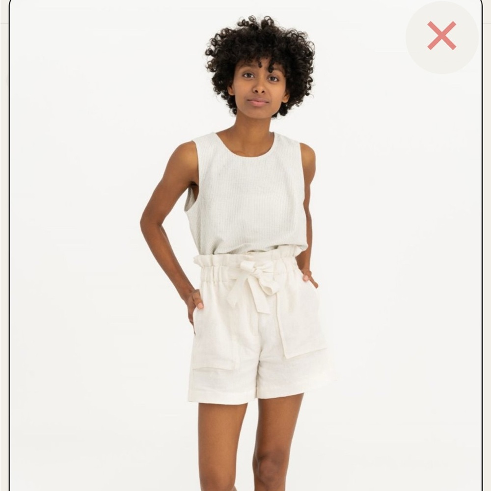 Tribe Alive High Waist Cream Shorts